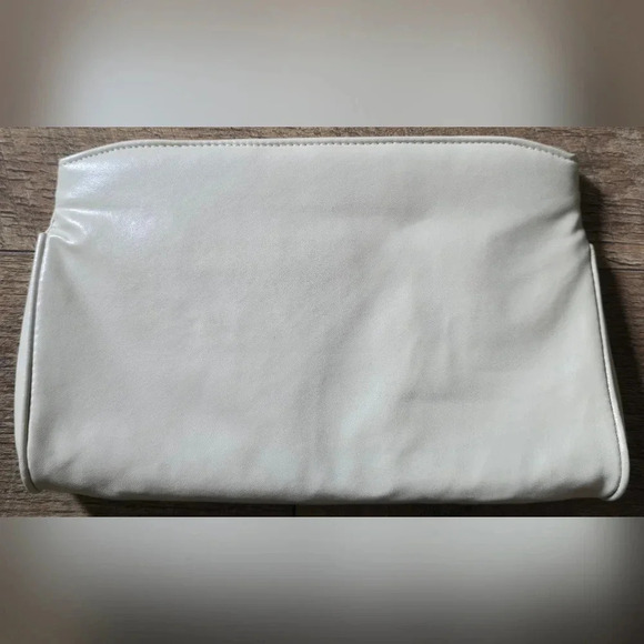 Vintage 1980s Beige Wristlet Clutch Handbag • Excellent Condition! - Picture 3 of 6